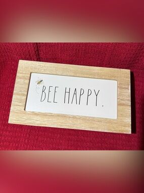 Rae Dunn BEE HAPPY Wooden Sign